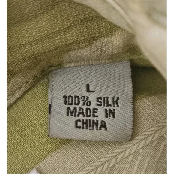 TOMMY BAHAMA Hawaiian Shirt 100% Silk Multi Color Floral Men's Size Large - Picture 3 of 11